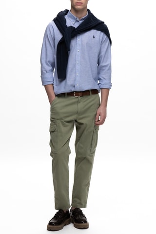 Chemise regular en lin - Bleu