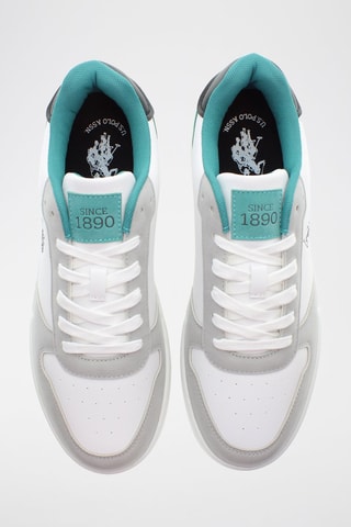 Baskets en cuir Steve - Blanc et gris