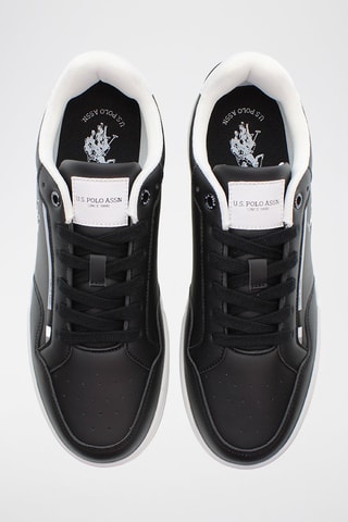 Baskets en cuir Steve - Blanc et noir