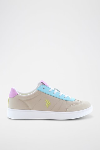 Baskets en nubuck Marlyn - Blanc et violet