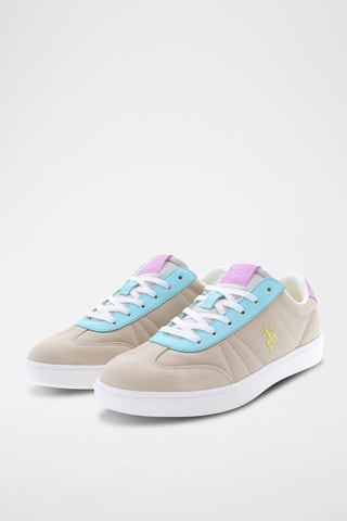 Baskets en nubuck Marlyn - Blanc et violet