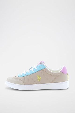 Baskets en nubuck Marlyn - Blanc et violet