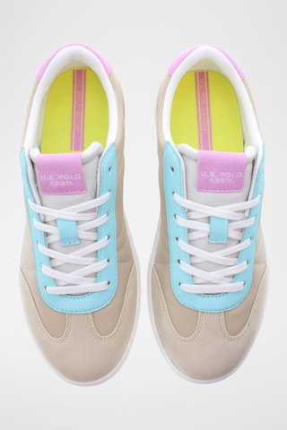 Baskets en nubuck Marlyn - Blanc et violet
