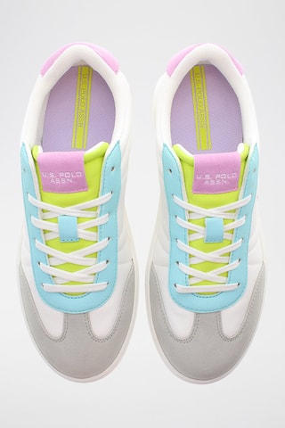 Baskets en nubuck Marlyn - Blanc et bleu