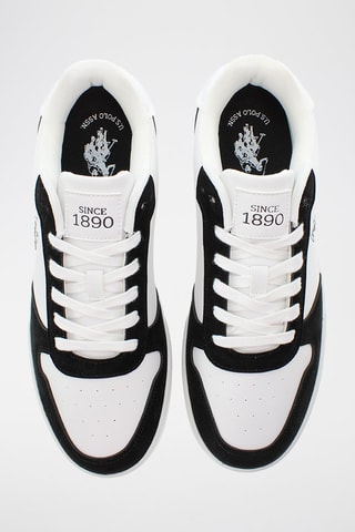 Baskets en cuir Steve - Blanc et noir
