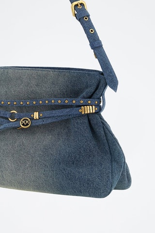 Sac bandoulière en cuir de mouton - Bleu