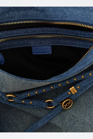 Sac bandoulière en cuir de mouton - Bleu