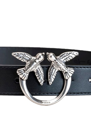 Ceinture en cuir Love Berry - Noir
