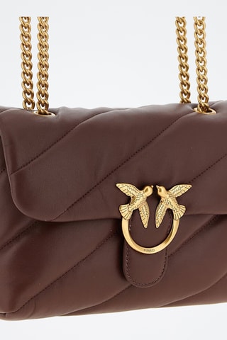 Sac bandoulière en cuir Love Puff Classic - Bordeaux