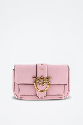 Sac bandoulière en cuir Love One - Rose