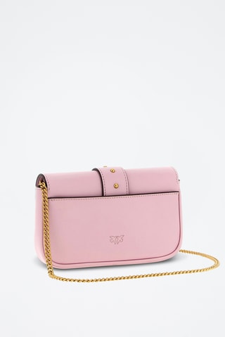 Sac bandoulière en cuir Love One - Rose