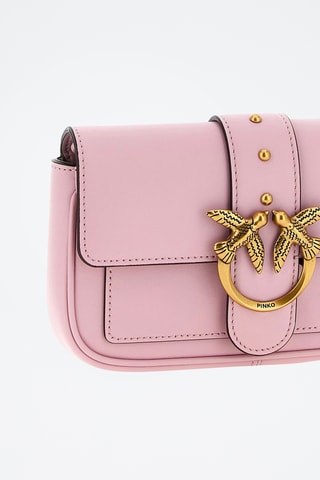 Sac bandoulière en cuir Love One - Rose
