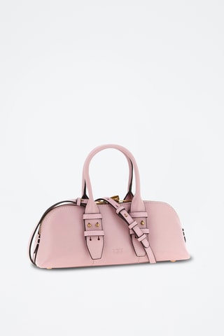 Sac à main en cuir Escape Baguette Small - Rose