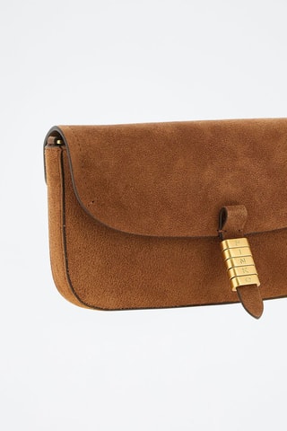 Sac bandoulière en nubuck - Marron