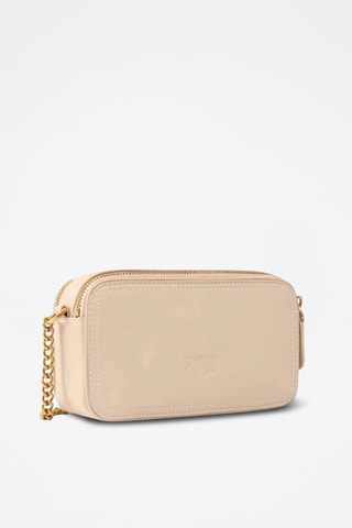 Sac bandoulière en cuir de mouton Carrie - Beige