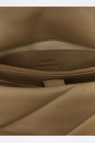 Bandolera de piel Love Puff Maxi - Beige