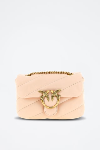 Bandolera de piel Love Puff - Rosa
