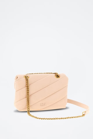 Bandolera de piel Love Puff - Rosa