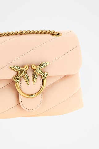 Bandolera de piel Love Puff - Rosa