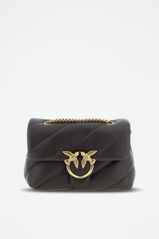 Bandolera de piel Love Puff - Marrón