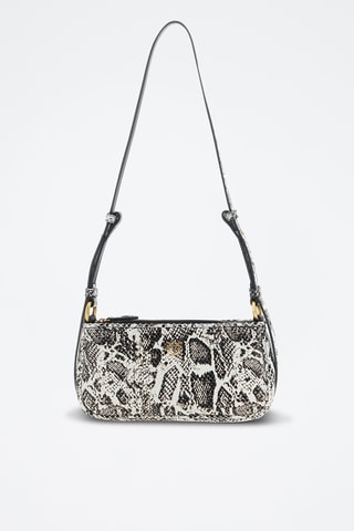 Bandolera de piel Love - Gris