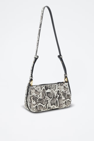 Bandolera de piel Love - Gris