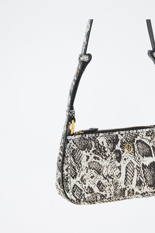 Bandolera de piel Love - Gris