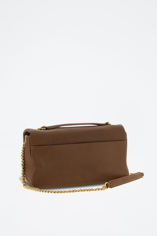 Sac porté épaule en cuir Love Birds - Marron
