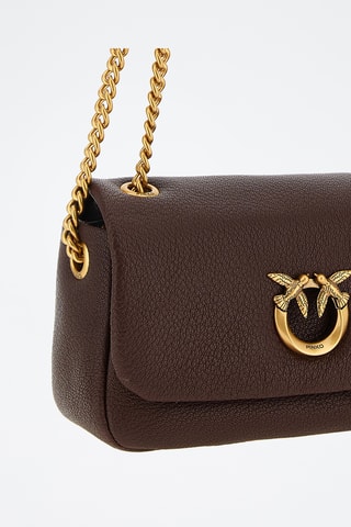 Sac porté épaule en cuir Love Birds - Marron