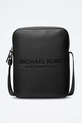 Bandolera de piel Cooper - Negro