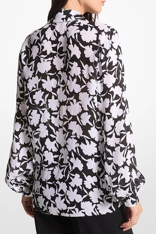 Zijden Top Georgette - Zwart