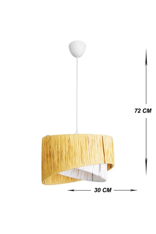 Lampadario Cake - 60 W - Giallo e bianco