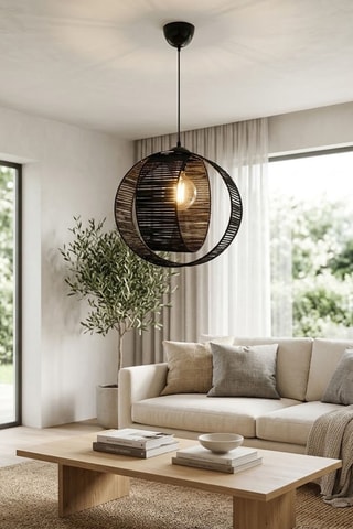 Lampadario Ring - 60 W - Nero