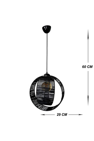 Lampadario Ring - 60 W - Nero