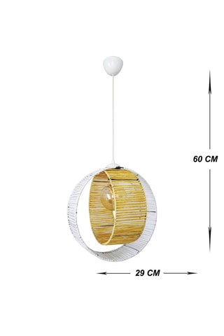 Lampadario Ring - 60 W - Giallo e bianco