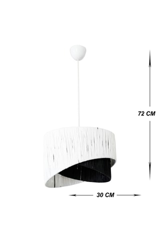 Lampadario Cake - 60 W - Bianco e nero
