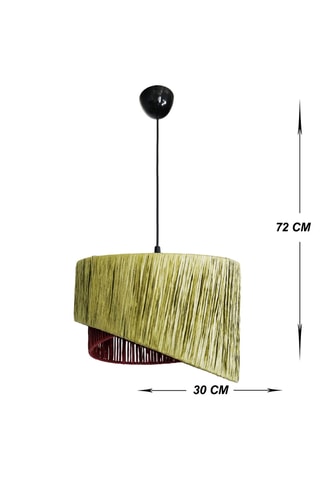 Lampadario Cake - 60 W - Verde e rosso