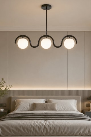 Plafoniera Gedik - 3 x 40 W - Nero