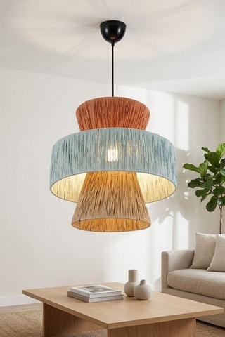 Lampadario Horizon - 60 W - Blu e arancione