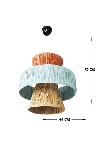 Lampadario Horizon - 60 W - Blu e arancione