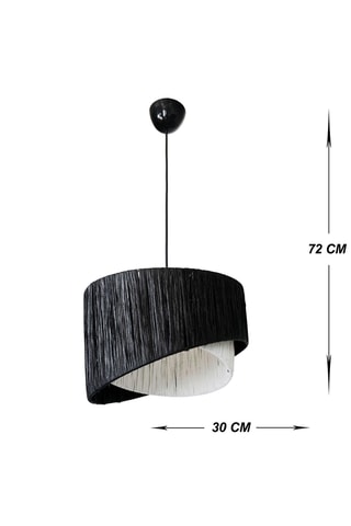 Lampadario Cake - 60 W - Nero e bianco