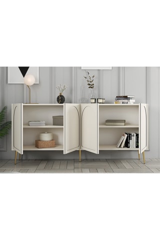 Buffet 4 portes Lyon 80 - 180 x 80 x 35 cm