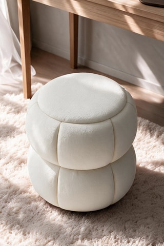 Pouf Softura - Blanc - Toucher doux