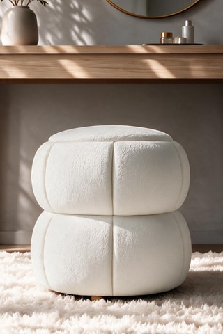 Pouf Softura - Blanc - Toucher doux