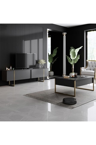 Meuble TV 2 abattants - 180 x 30 x 50 cm