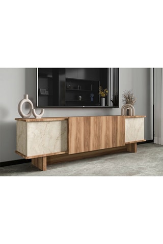 Meuble TV 4 portes Diana - 180 x 50 x 33 cm