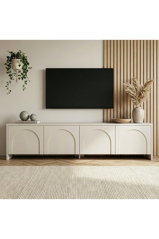 Meuble TV 4 portes Aurelia - 180 x 45 x 32 cm
