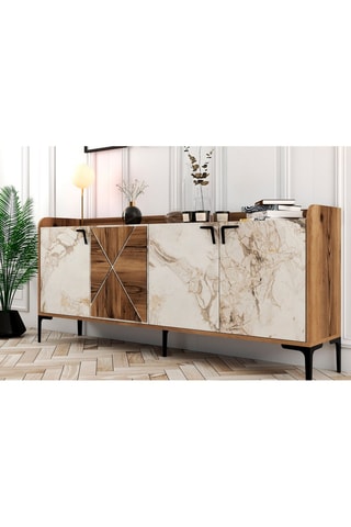 Bahut 4 portes - 180 x 35 x 78 cm