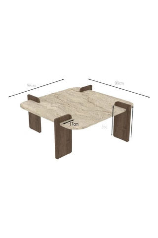Table basse Afrolli - 90 x 90 x 40 cm