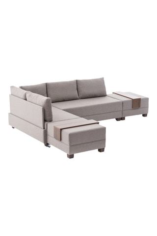 Canapé 4 places d'angle gauche convertible  Fly Left - Crème -  En tissu